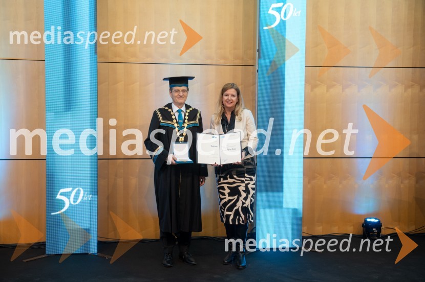 prof. dr. Zdravko Kačič, rektor Univerze v Mariboru; prof. dr. Karin Širec, Ekonomsko-poslovna fakultetaRektorjev dan Univerze v Mariboru 2025