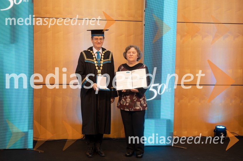 prof. dr. Zdravko Kačič, rektor Univerze v Mariboru; prof. dr.  Jožica Čeh Steger, Filozofska fakultetaRektorjev dan Univerze v Mariboru 2025