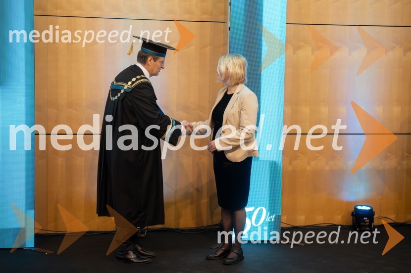 prof. dr. Zdravko Kačič, rektor Univerze v Mariboru; izr. prof. dr. Maja Turnšek, Fakulteta za turizemRektorjev dan Univerze v Mariboru 2025