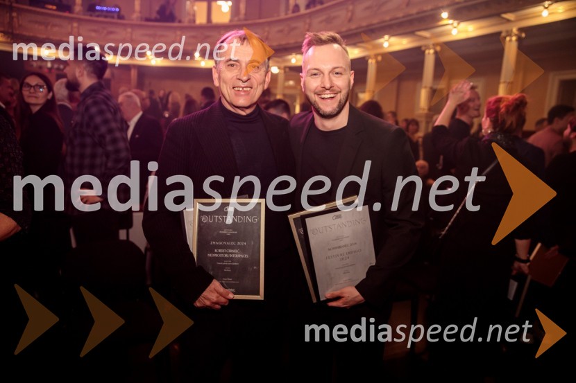  Blaž Peršin, direktor Muzeja in galerije mesta Ljubljane;  Nejc Kovačič, vodja službe za komuniciranje Muzeja in galerij mesta LjubljaneOutstanding 2024, presežki v zunanjem oglaševanju, podelitev