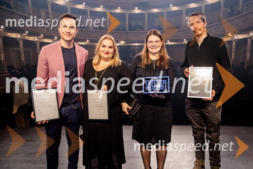  ... ;  Nataša Purgaj, vodja projektov, Spar Slovenija;  Lidija Rakuša, direktorica marketinga, Spar Slovenija;  David  Kovačič, generalni direktor, Spar SlovenijaOutstanding 2024, presežki v zunanjem oglaševanju, podelitev