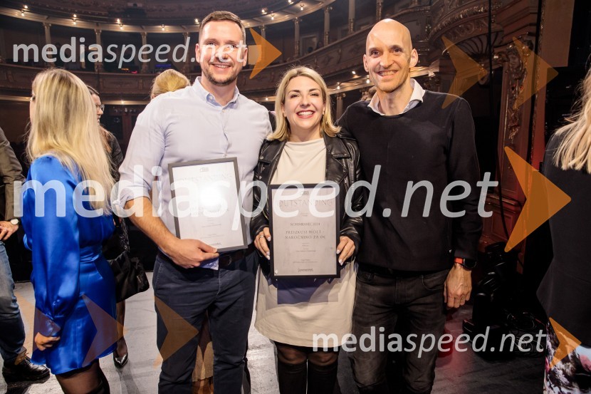  Marinko Jukić, Art Director, Wolt & McDonald's;  Manca Šalehar, vodja marketinga, Wolt;  ... Outstanding 2024, presežki v zunanjem oglaševanju, podelitev