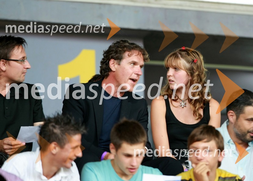 David Kastelic, član uprave Zavarovalnice Maribor in hči AnaPovratna tekma 3. kroga kvalifikacij za Ligo prvakov: NK Maribor - FC Zürich