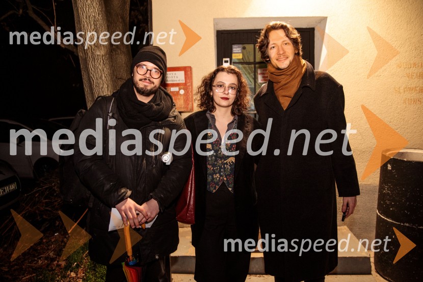  Nik Žnidaršič, dramaturg;  Živa Bizovičar, režiserka;  Gašper Lovrec, igralecBoško in Admira, premiera v SMG Ljubljana