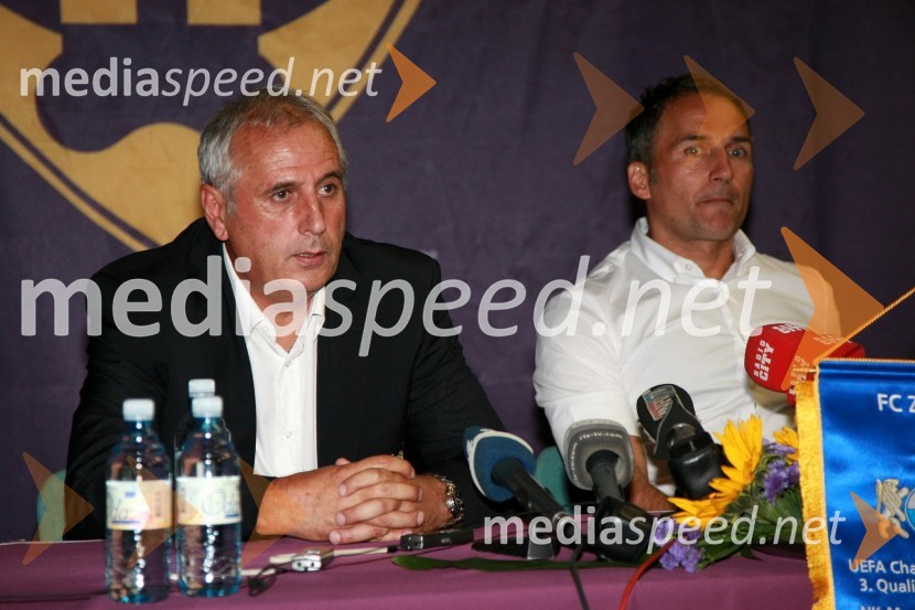 Bernard Challandes, trener FC Zürich in Darko Milanič, trener NK MariborPovratna tekma 3. kroga kvalifikacij za Ligo prvakov: NK Maribor - FC Zürich