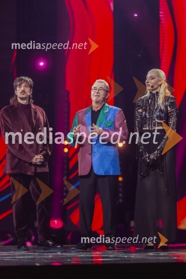  Gregor  Strasbergar, glasbena skupina MRFY;  Cole Moretti, glasbenik;  Sara Briški Cirman - Raiven, pevka, harfistkaKlemen Slakonja je zmagovalec izbora EMA 2025