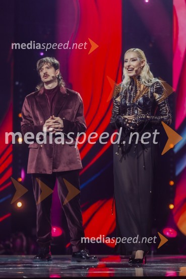  Gregor  Strasbergar, glasbena skupina MRFY;  Sara Briški Cirman - Raiven, pevka, harfistkaKlemen Slakonja je zmagovalec izbora EMA 2025