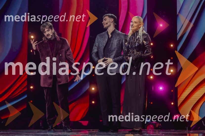  Gregor  Strasbergar, glasbena skupina MRFY;  Filip Vidušin, glasbena skupina LPS;  Sara Briški Cirman - Raiven, pevka, harfistkaKlemen Slakonja je zmagovalec izbora EMA 2025