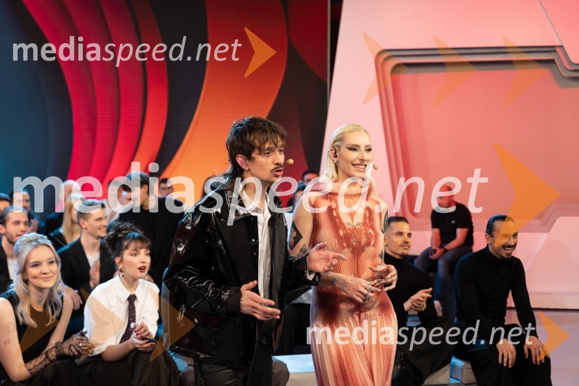  Gregor  Strasbergar, glasbena skupina MRFY;  Sara Briški Cirman - Raiven, pevka, harfistkaKlemen Slakonja je zmagovalec izbora EMA 2025