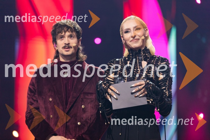  Gregor  Strasbergar, glasbena skupina MRFY;  Sara Briški Cirman - Raiven, pevka, harfistkaKlemen Slakonja je zmagovalec izbora EMA 2025