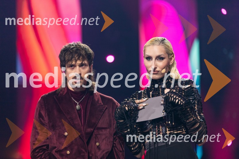  Gregor  Strasbergar, glasbena skupina MRFY;  Sara Briški Cirman - Raiven, pevka, harfistkaKlemen Slakonja je zmagovalec izbora EMA 2025