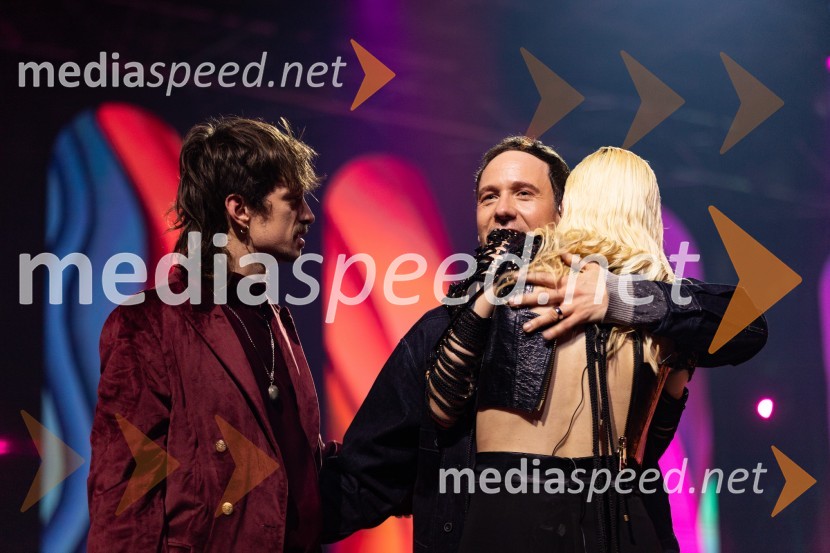  Gregor  Strasbergar, glasbena skupina MRFY;  Klemen Slakonja, igralec, komik in TV voditelj;  Sara Briški Cirman - Raiven, pevka, harfistkaKlemen Slakonja je zmagovalec izbora EMA 2025