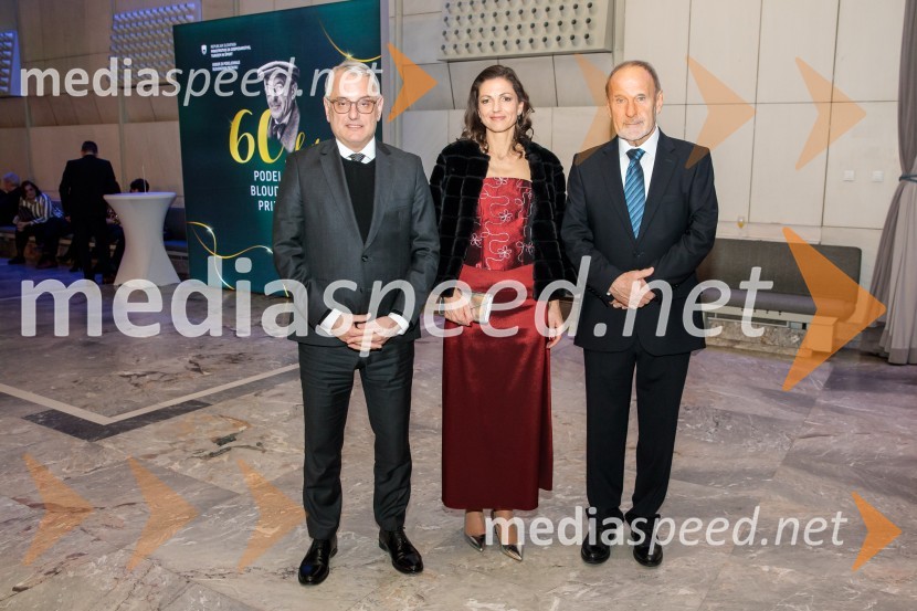  Matjaž Han, minister za gospodarstvo, turizem in šport;  Petra Tramte,  vodja, Sektor za razvoj in programe športa;  Viktor Grošelj, predsednik Odbora za podeljevanje Bloudkovih priznanj60. podelitev Bloudkovih priznanj za leto 2024