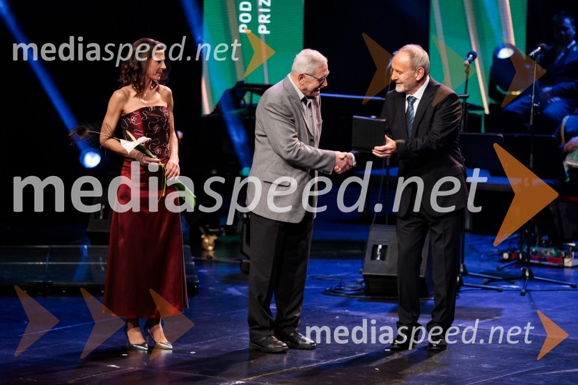  Petra Tramte,  vodja, Sektor za razvoj in programe športa;  Jože Stvarnik;  Viktor Grošelj, predsednik Odbora za podeljevanje Bloudkovih priznanj60. podelitev Bloudkovih priznanj za leto 2024