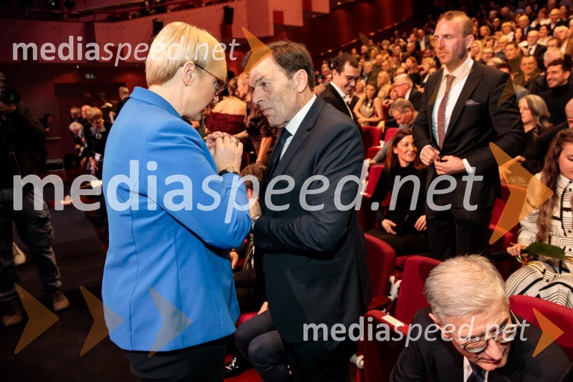 dr. Nataša Pirc Musar, predsednica Republike Slovenije; dr. Vinko Logaj, minister za vzgojo in izobraževanje60. podelitev Bloudkovih priznanj za leto 2024