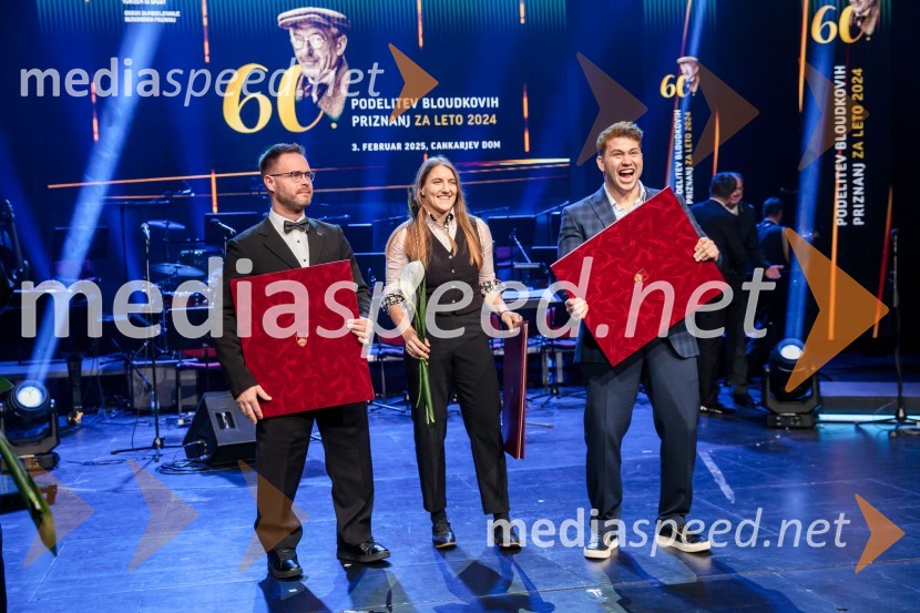  Dejan  Fabčič, slovenski paraolimpijec, parakajakaš;  Andreja Leški, judoistka;  Toni Vodišek, kajtar60. podelitev Bloudkovih priznanj za leto 2024
