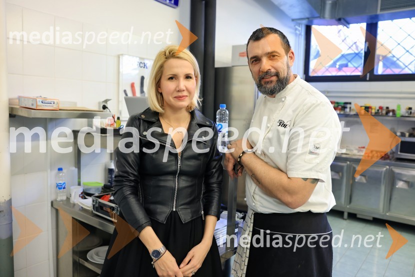  Natalija Cvetko, Mediaspeed d.o.o.;  David Skoko, hrvaški Chef, Konoba BatelinaNa SŠGT Maribor ponovno kuharska zvezda, chef David Skoko