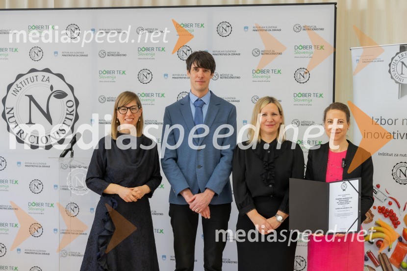 doc. dr. Anita Kušar, raziskovalka, pomočnica vodje raziskovalne skupine, Inštitut za nutricionistiko; prof. dr. Igor Pravst, vodja raziskovalne skupine, Inštitut za nutricionistiko;  Vesna Marinko, generalna direktorica, Direktorat za javno zdravje;  ... Inovativna živila 2025