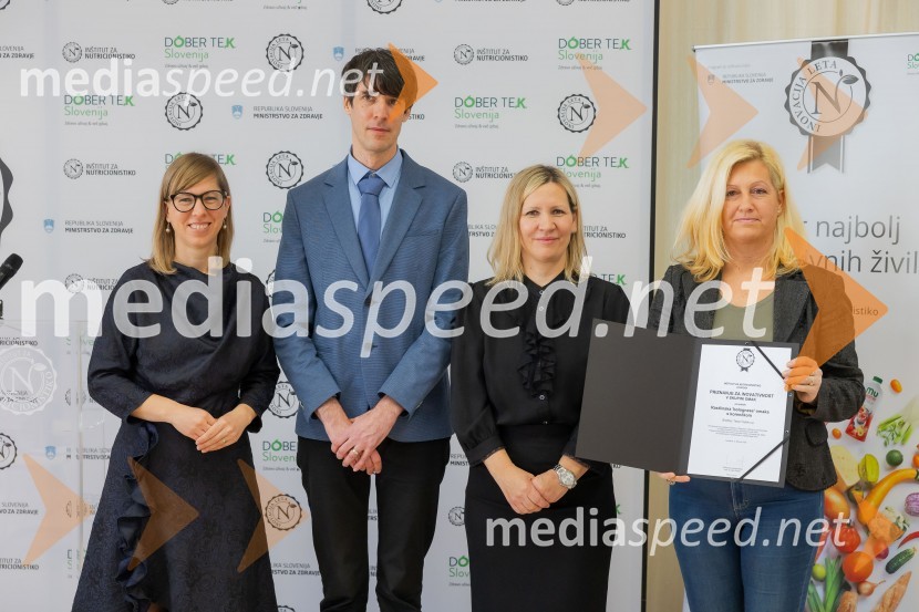 doc. dr. Anita Kušar, raziskovalka, pomočnica vodje raziskovalne skupine, Inštitut za nutricionistiko; prof. dr. Igor Pravst, vodja raziskovalne skupine, Inštitut za nutricionistiko;  Vesna Marinko, generalna direktorica, Direktorat za javno zdravje;  ... Inovativna živila 2025