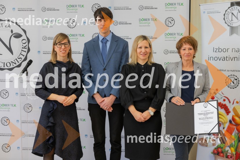 doc. dr. Anita Kušar, raziskovalka, pomočnica vodje raziskovalne skupine, Inštitut za nutricionistiko; prof. dr. Igor Pravst, vodja raziskovalne skupine, Inštitut za nutricionistiko;  Vesna Marinko, generalna direktorica, Direktorat za javno zdravje;  ... Inovativna živila 2025