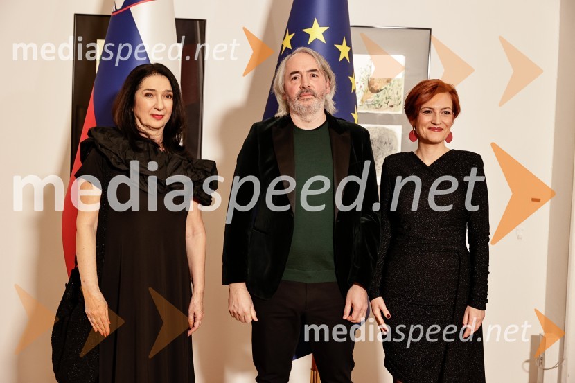  Zdenka Badovinac, kustosinja;  Julij Zornik, oblikovalec zvoka; dr. Asta Vrečko, ministrica za kulturoDržavna proslava ob slovenskem kulturnem prazniku s podelitvijo Prešernovih nagrad