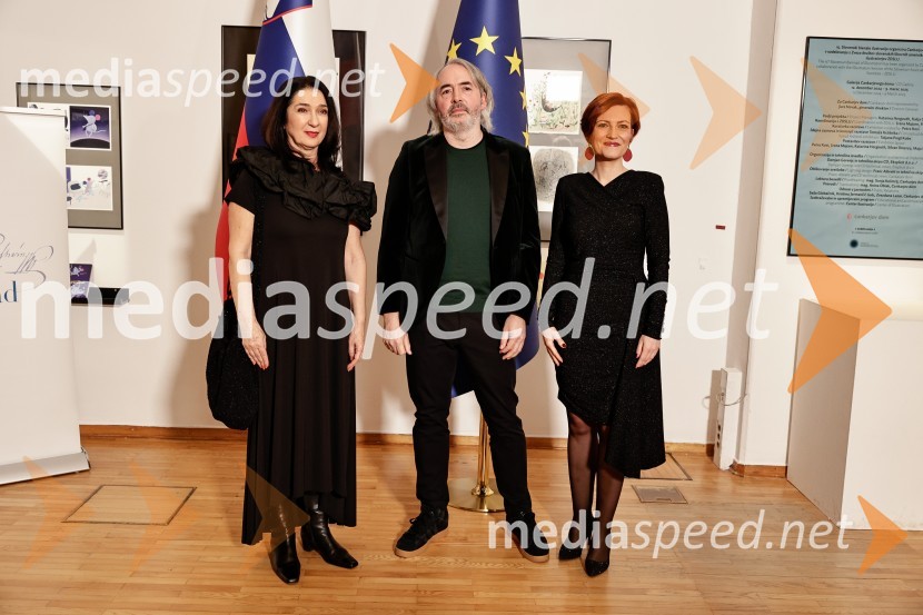  Zdenka Badovinac, kustosinja;  Julij Zornik, oblikovalec zvoka; dr. Asta Vrečko, ministrica za kulturoDržavna proslava ob slovenskem kulturnem prazniku s podelitvijo Prešernovih nagrad