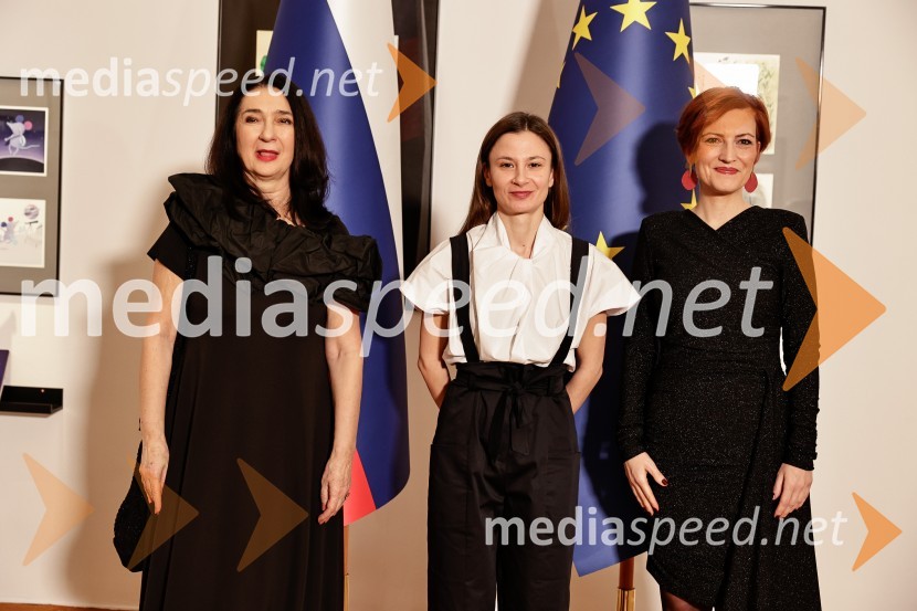 Zdenka Badovinac, kustosinja;  Nina Rajić Kranjac, režiserka; dr. Asta Vrečko, ministrica za kulturoDržavna proslava ob slovenskem kulturnem prazniku s podelitvijo Prešernovih nagrad