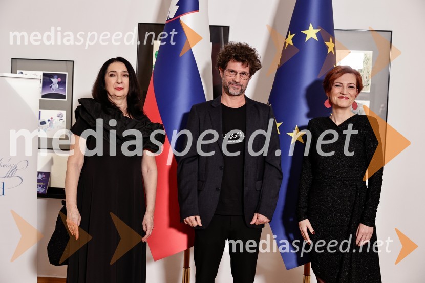  Zdenka Badovinac, kustosinja;  Tomaž Grom, glasbenik; dr. Asta Vrečko, ministrica za kulturoDržavna proslava ob slovenskem kulturnem prazniku s podelitvijo Prešernovih nagrad