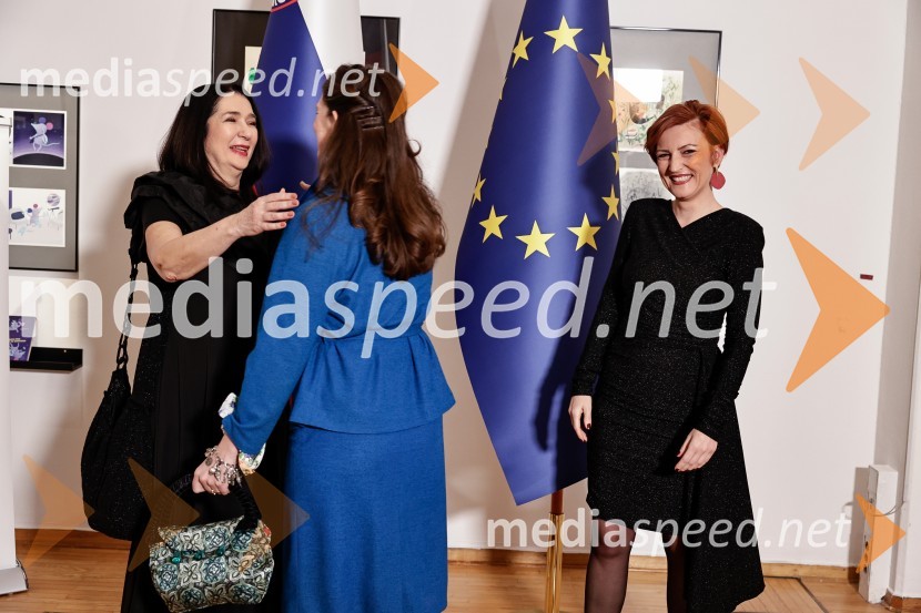  Zdenka Badovinac, kustosinja; dr. Asta Vrečko, ministrica za kulturoDržavna proslava ob slovenskem kulturnem prazniku s podelitvijo Prešernovih nagrad