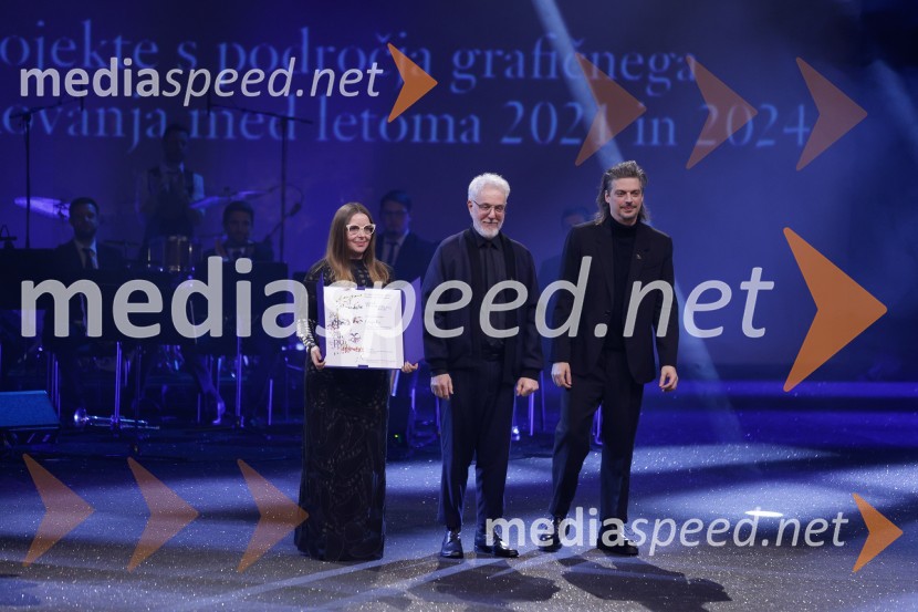  Mina  Žabnikar- Mina Fina, umetnica;  Damjan Ilić;  Ivian Kan  MujezinovićDržavna proslava ob slovenskem kulturnem prazniku s podelitvijo Prešernovih nagrad