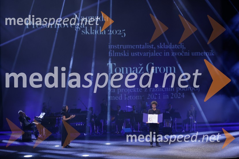  Zdenka Badovinac, kustosinja;  Tomaž Grom, glasbenikDržavna proslava ob slovenskem kulturnem prazniku s podelitvijo Prešernovih nagrad