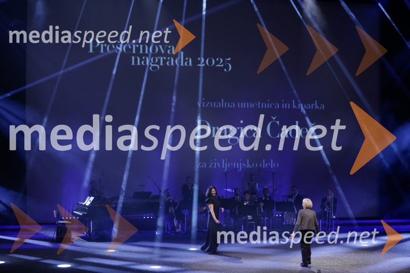  Zdenka Badovinac, kustosinja;  Dragica  Čadež, kiparkaDržavna proslava ob slovenskem kulturnem prazniku s podelitvijo Prešernovih nagrad