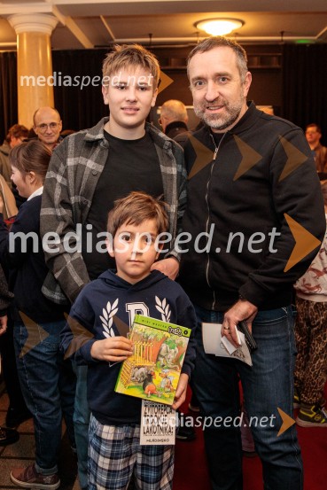  Kevin Cvetko;  Teo Anton Cvetko;  Borut  Cvetko, kreativni direktor, Mediaspeed d.o.o.Dogodivščine Zvitorepca, Trdonje in Lakotnika, premiera predstave v SMG Ljubljana