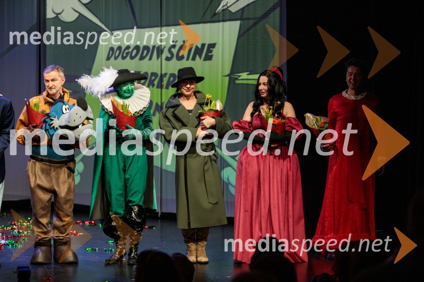  Ivan Peternelj, igralec;  Janja Majzelj, igralka;  Romana Šalehar, igralka;  Maruša Oblak, igralkaDogodivščine Zvitorepca, Trdonje in Lakotnika, premiera predstave v SMG Ljubljana