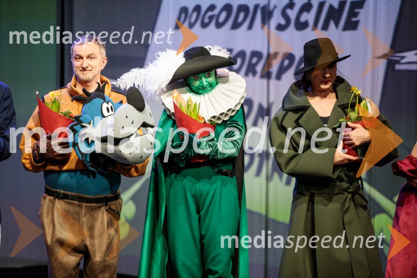  Ivan Peternelj, igralec;  Janja Majzelj, igralka;  Romana Šalehar, igralkaDogodivščine Zvitorepca, Trdonje in Lakotnika, premiera predstave v SMG Ljubljana