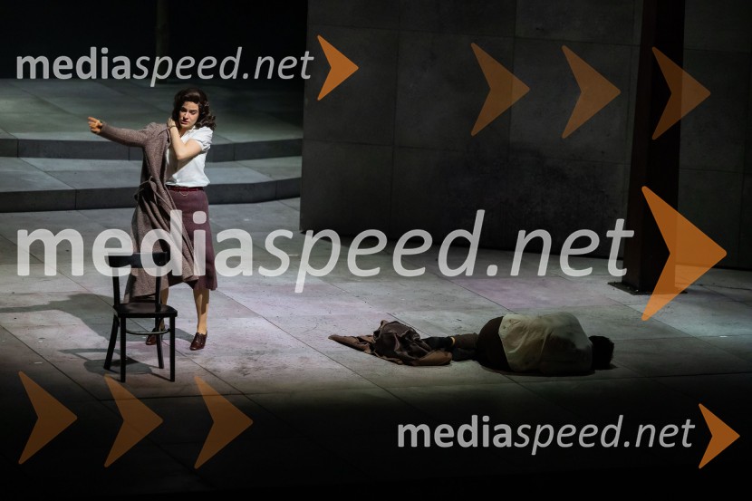  Gaja Filač, igralka;  Žan Koprivnik, igralecIn ljubezen tudi, premiera predstave v Cankarjevem domu