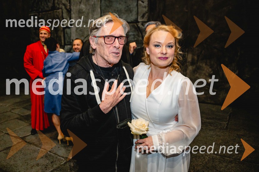  Peter  Ravnjak, inspicient;  Sabina  Cvilak, operna pevkaOtello, premiera Verdijeve opere v SNG Maribor