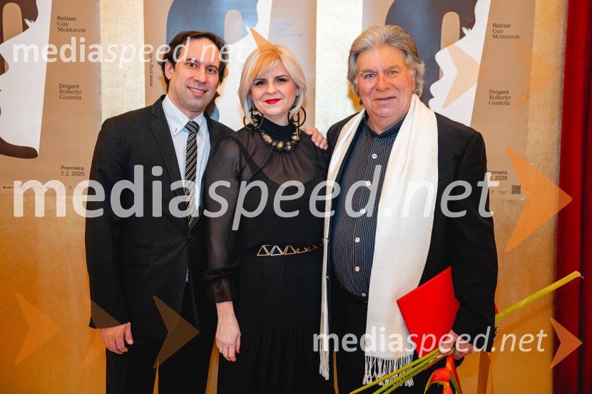  Simon Krečič, umetniški direktor Opere SNG Maribor;  Darja Čižek, marketing, SNG Maribor;  Miro Solman, operni pevecOtello, premiera Verdijeve opere v SNG Maribor