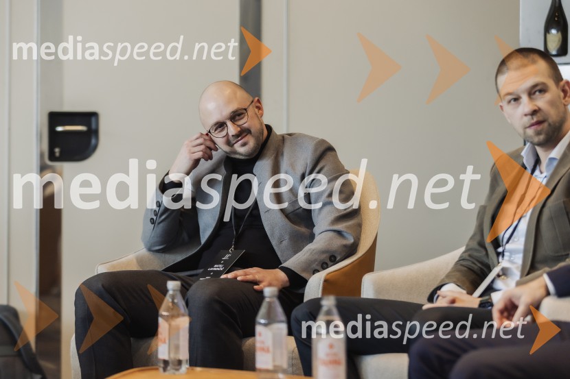  Matjaž Marinšek, generalni direktor Merit HP d.o.o.;  Mario Ivanković, direktor stebra pijač Merit HP d.o.o.Prvi Merit PortfolioTasting z novinarskim srečanjem in pokušino najnovejšega letnika šampanjca Dom Perignon 2015