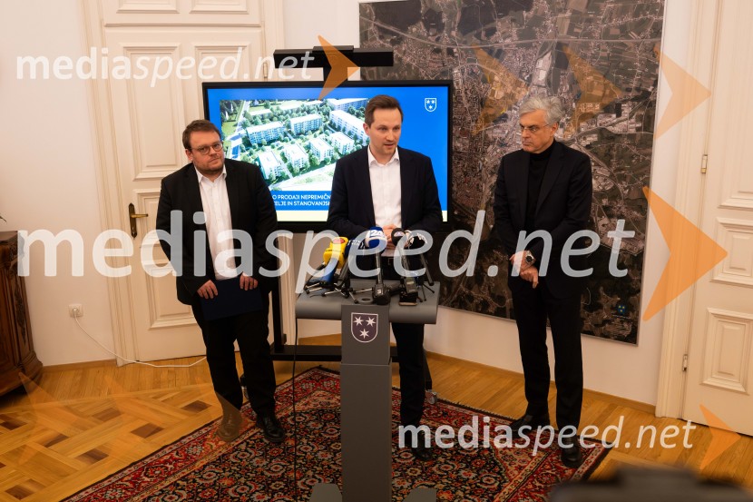  Simon Maljevac, Minister za solidarno prihodnost;  Matija Kovač, župan, MO Celje;  Črtomir Remec, direktor Stanovanjskega skladaStanovanjski sklad RS bo v Celju gradil nova najemna stanovanja