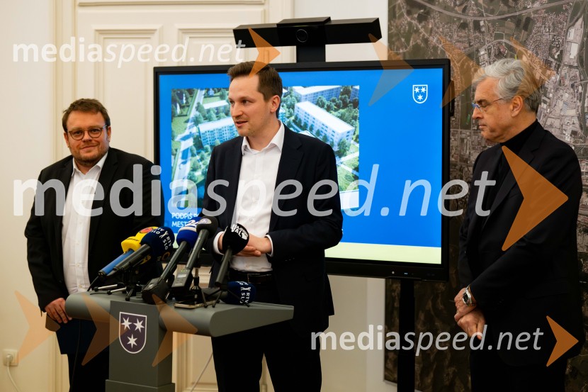  Simon Maljevac, Minister za solidarno prihodnost;  Matija Kovač, župan, MO Celje;  Črtomir Remec, direktor Stanovanjskega skladaStanovanjski sklad RS bo v Celju gradil nova najemna stanovanja