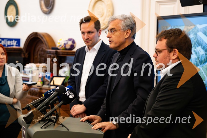  Matija Kovač, župan, MO Celje;  Črtomir Remec, direktor Stanovanjskega sklada;  Simon Maljevac, Minister za solidarno prihodnostStanovanjski sklad RS bo v Celju gradil nova najemna stanovanja