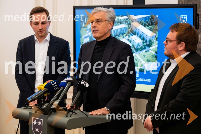  Matija Kovač, župan, MO Celje;  Črtomir Remec, direktor Stanovanjskega sklada;  Simon Maljevac, Minister za solidarno prihodnostStanovanjski sklad RS bo v Celju gradil nova najemna stanovanja