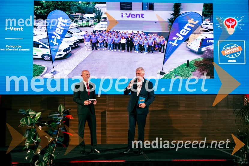  Peter Poles, televizijski voditelj;  Milan Kuster, I-vent d.o.o.Izbran produkt leta 2025, podelitev priznanj