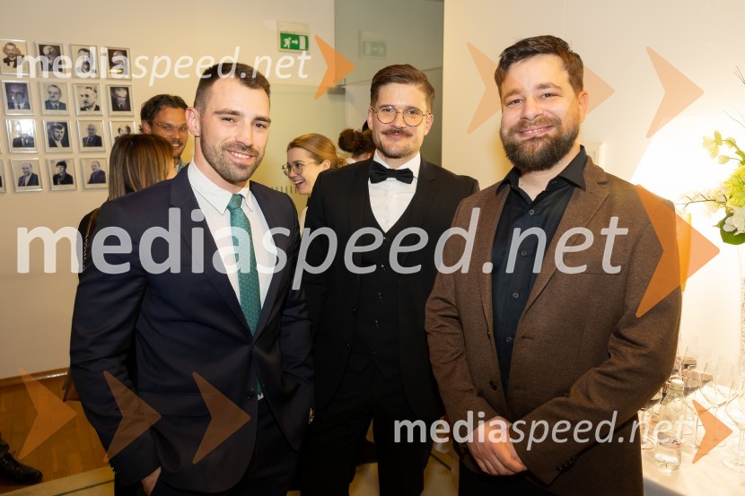  Tim Gregor Grünfeld, partner, Uniko;  Matija Urankar, Odvetniška pisarna Senica & partnerji, d.o.o;  Aleksander Vujović, arhitekt, studio SUPASrečanje Alumni kluba Fundacije Parus 2025