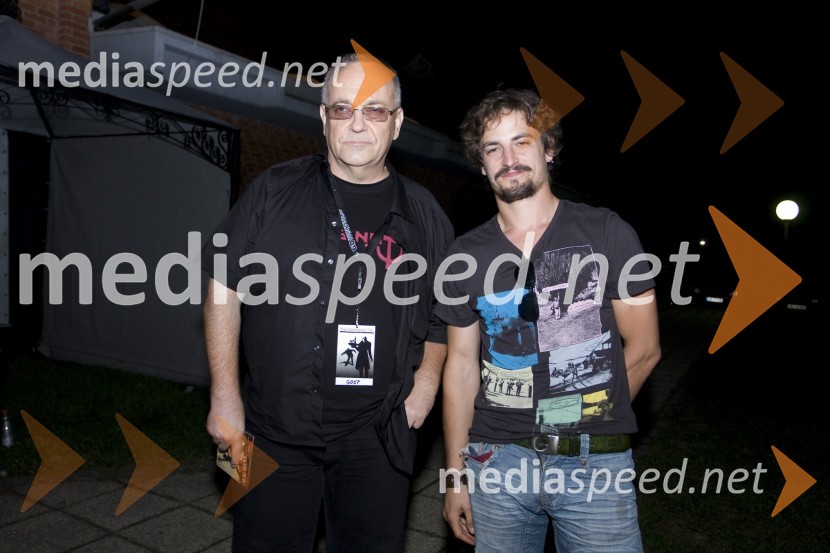 Igor Vidmar, organizator koncertov in publicist in Marko Juratovec, scenografGrossmannov festival filma in vina, zaključek