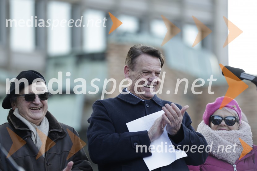  Pavle Rupar, nekdanji župan Občine Tržič in nekdanji poslanec Slovenske demokratske strankeProtest v Ljubljani za pravičnejše plače in delovne pogoje