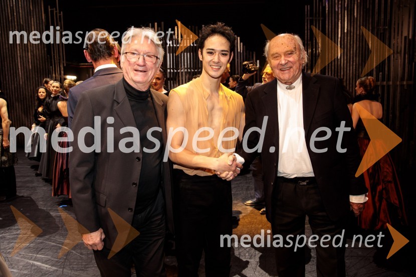  Vojko Vidmar, nekdanji baletnik;  Kenta Yamamoto, baletnik;  Janez  Mejač, nekdanji baletnikHamlet, premiera baleta v SNG Opera in balet Ljubljana