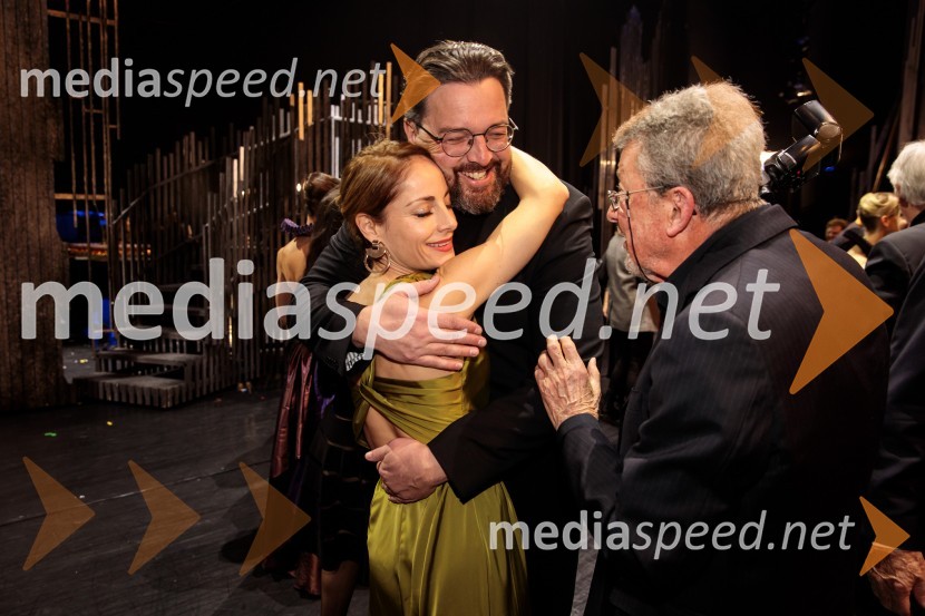  Marko  Hribernik, direktor SNG Opera in balet Ljubljana;  Ana Klašnja, balerina;  Stane Jerko, fotografHamlet, premiera baleta v SNG Opera in balet Ljubljana