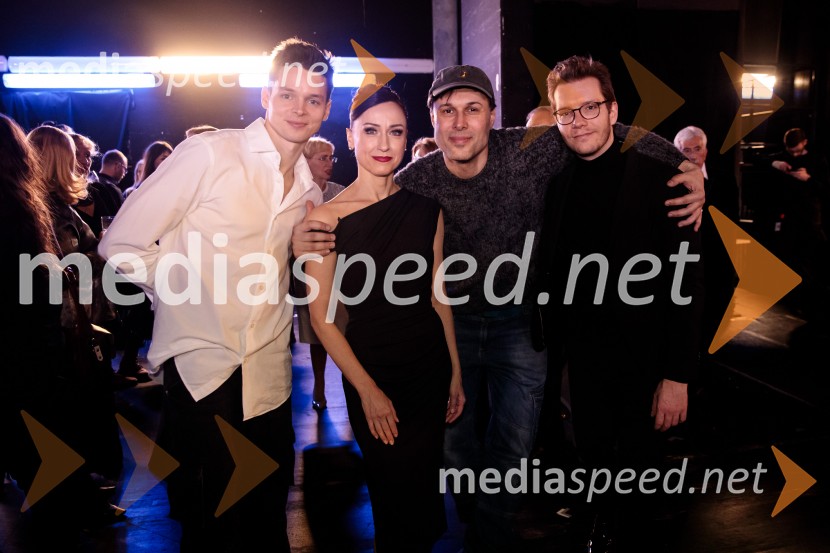  Bálint Rauscher, baletnik;  Tjaša Kmetec, balerina;  Leo Mujić, koreograf;  Ayrton Desimpelaere, belgijski dirigentHamlet, premiera baleta v SNG Opera in balet Ljubljana